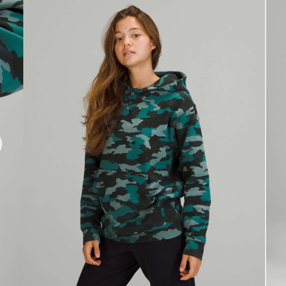 Lululemon All Yours Hoodie Fleece Heritage 365 Camo Tidewater Teal Multi